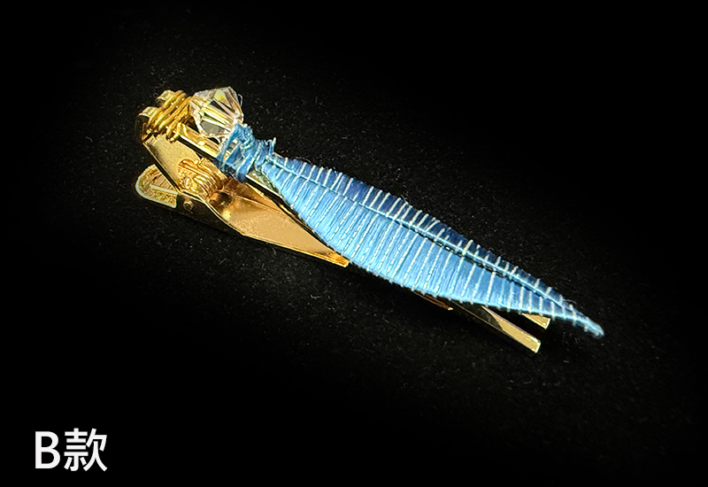 翼想纏花福飾 一葉知心領帶夾